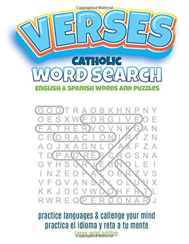 Verses Catholic Word Search English & Spanish Words and Puzzles - Large Print