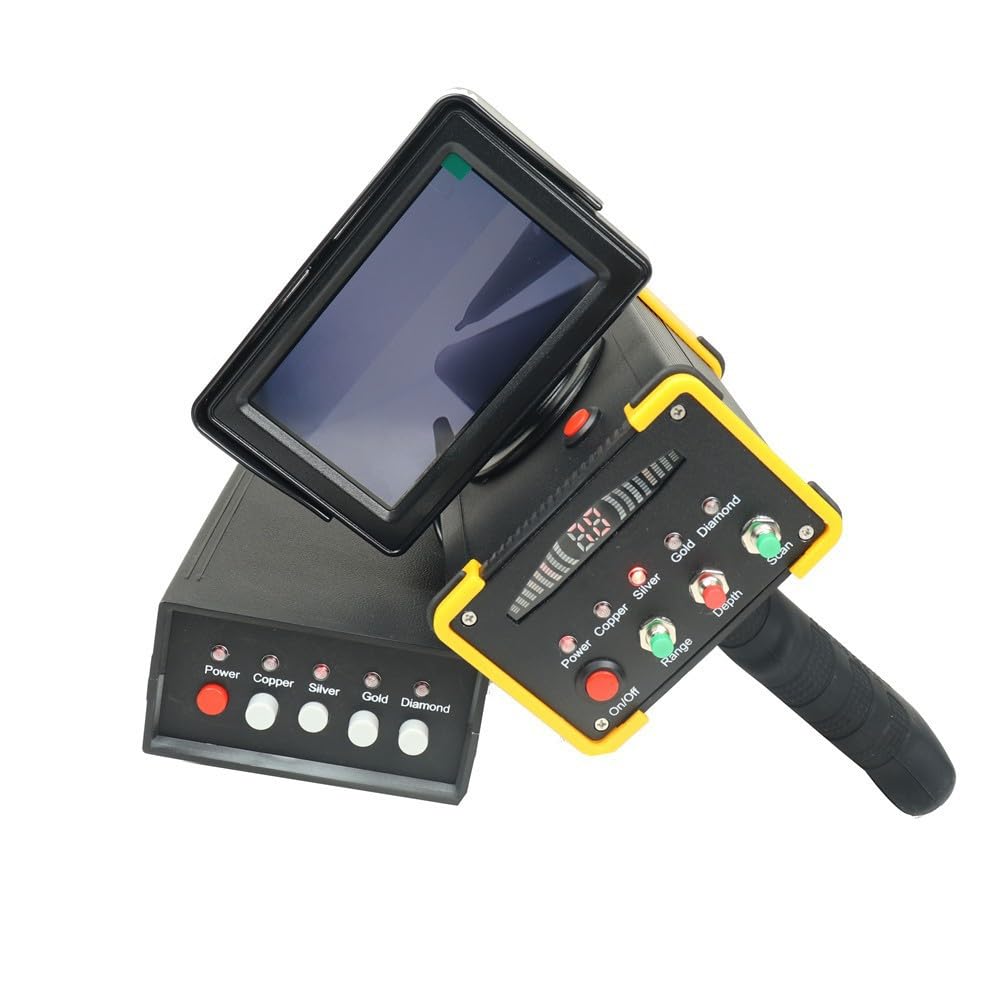 Détecteur de métaux - Scanner métro professionnel - Portée de 0 à 99 m - Profondeur : 16 m - Écran HD haute sensibilité pour la chasse au trésor