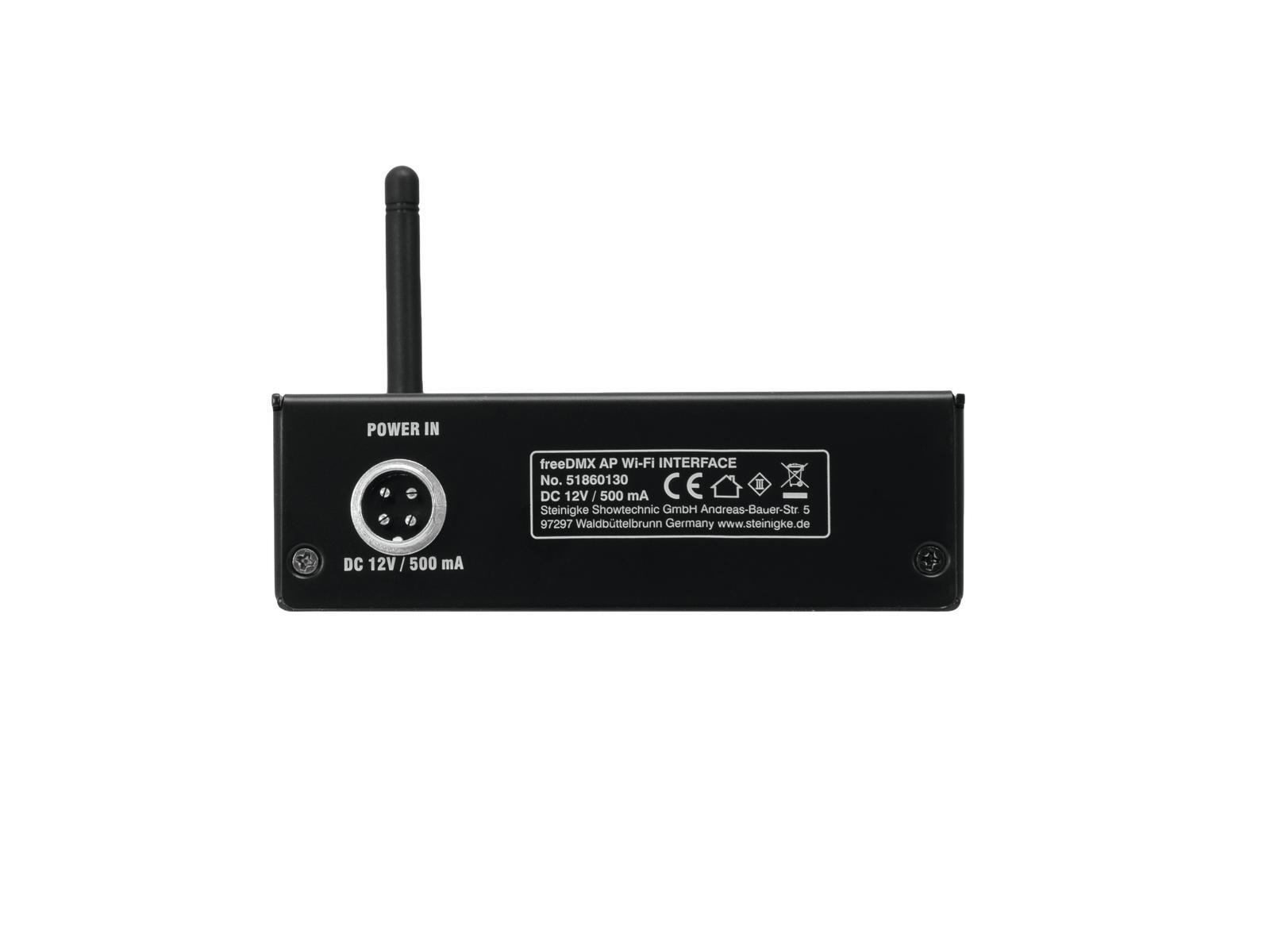 Eurolite freeDMX AP Wi-Fi Interface | Drahtloses WLAN-DMX-Interface für Apps & Programme wie Steinigke Light'J | WLAN-Standard IEEE802.11b/g/n