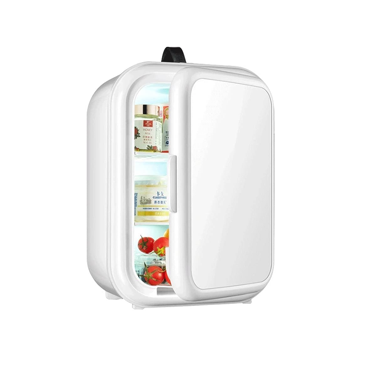 Mini refrigerador portátil de 12 litros con función de refrigeración y calentamiento, con alimentación de CA/CC de 12-24 V, ideal para dormitorio, oficina y coche (color: A, tamaño: 24 V/110