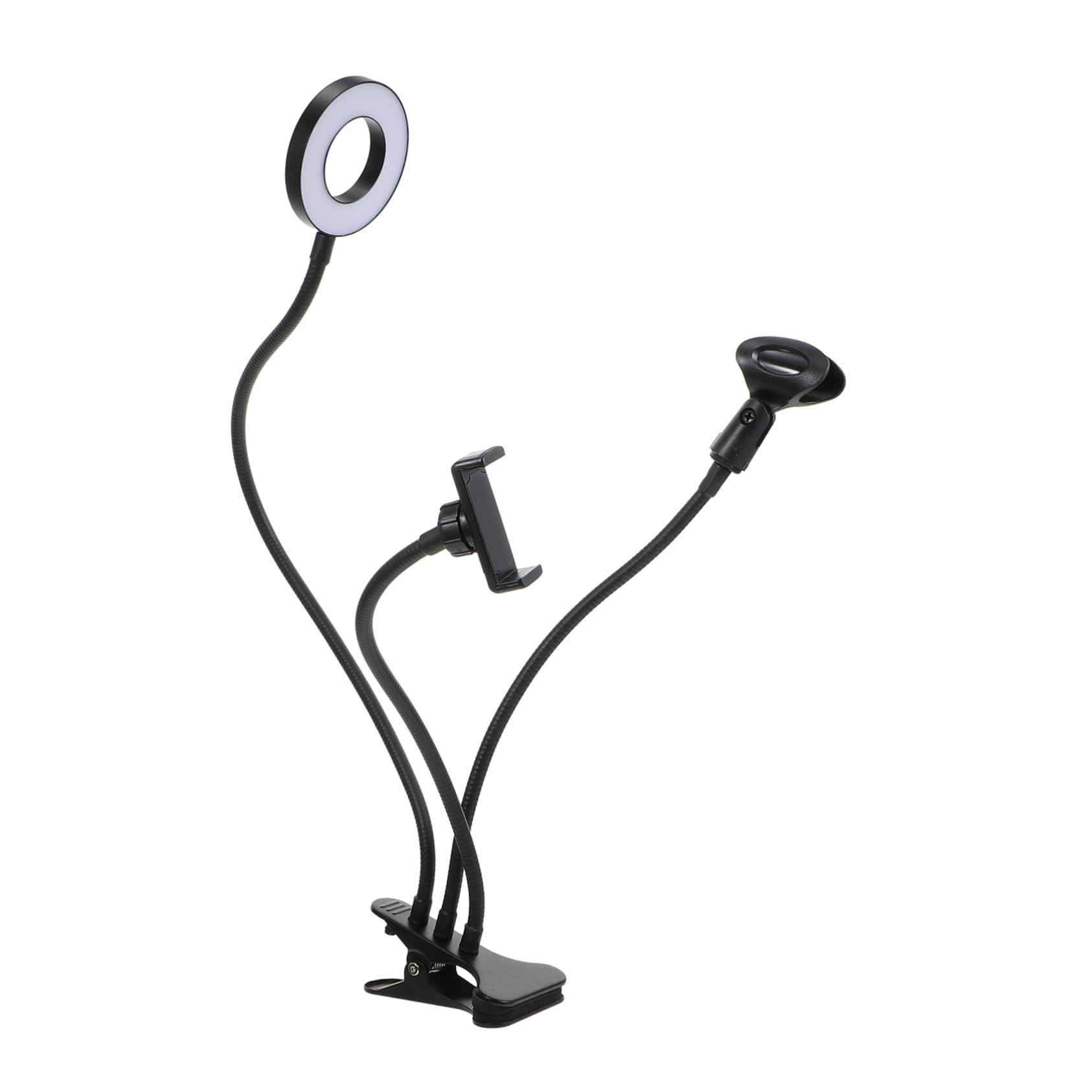 Angoily 1Set Adjustable Laptop Ring Light LED Fill Light for Live Streaming Powered Black Multi Function Clip Design Easy to Install Carry