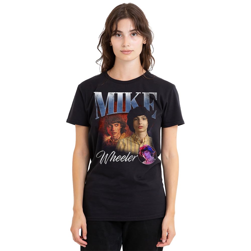 Stranger Things Women's T-Shirt - Mike Homage - Black - M
