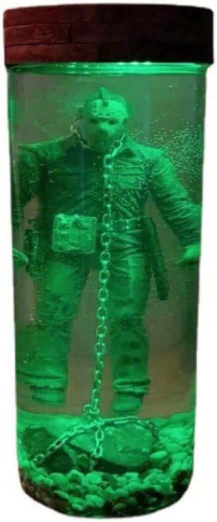 Horror Movie Collector Figure Water Light Part 6 Lives Final Display, Unique Decor Table Lamp Home Decor, Resin Night Light Movie Souvenir