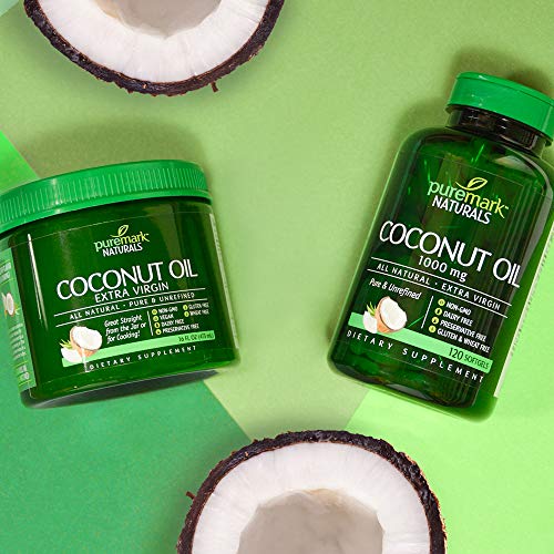 Puremark Coconut Oil Softgels, 1000 Mg, 120 Count #TOP4