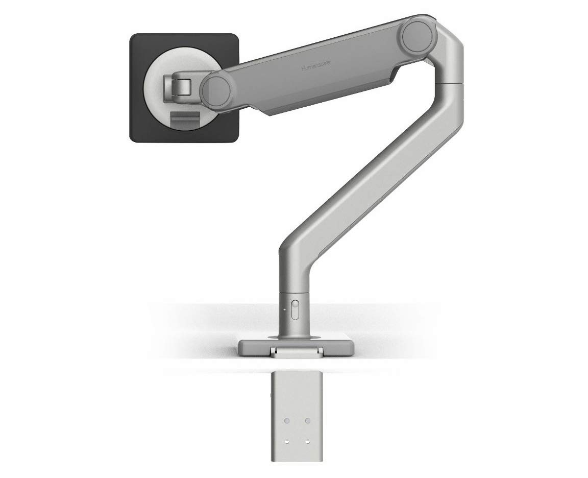 HumanscaleM2.1 Adjustable Monitor Arm with Two-Piece Clamp Mount with Base - Silver M21CMSBTBBIFMA LEVELBIFMA LEVELBIFMA LEVEL