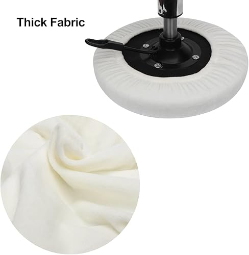 Miniatura 3 de HuaLiSiJi Fundas redondas para taburetes de bar de 12-15.7 pulgadas11.8-15.7 in, terciopelo redondo, tela de lujo, elástica, resistente a las