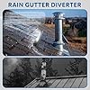 Rrygzxd 3 Pcs Roof Rain Diverter for Shingles Roofing, 3.2FT Rain Gutter Diverter, Rain Diverter for Roof Chimneys, Doorways, Windows and Roof Vents