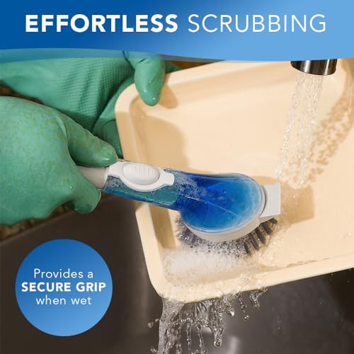 Image of Generic Clear Plastic Scrub Brush, Gray, KK-0015