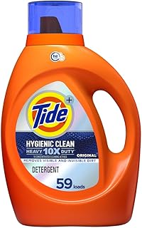 Tide Hygienic Clean Heavy 10x Duty Laundry Detergent Liquid Soap, Original Scent, He Compatible, 59 Loads, 92 Fl Oz