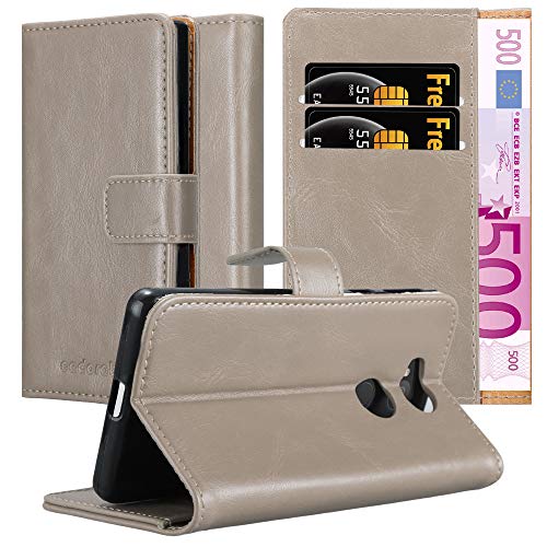 Cadorabo Funda Libro para Sony Xperia L2 en MARRÓN Capuchino - Cubierta Proteccíon con Cierre Magnético, Tarjetero y Función de Suporte - Etui Case Cover Carcasa