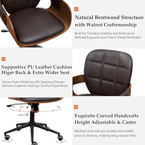 Luxury Leather Office Chair Ergonomic