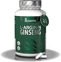 BIOMENTA Arginin Ginseng – 240 Aminosäure Kapseln hochdosiert – Wirkstoffkomplex mit L-Arginine, Ginsengwurzel, Maca, Tribulus Terrestris, Zink, Selen - vegan - Premiumqualität