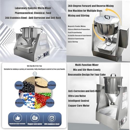 High-Efficiency Lab Dry Powder Mixer - Versatile Pale Blender for Food, Chemicals & Mcal Applications - Available in 5L, 10L, 20L, 40L Capacities