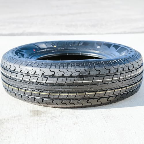 Image of Roundrule ST Hikee Semi Steel Premium Trailer Radial Tire-ST225 /75R15 225 /75 /15 225 /75-15 117 /112L Load Range E LRE 10-Ply BSW Black Side Wall