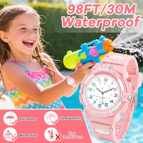 Image of CKV Kids Watch for Boys Girls Ages 5-12, Waterproof Time Teacher Easy to Read Analog Sport Outdoor Children Watches with Soft Band for Kids