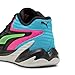 PUMA Dagger Basketball Shoes Sneaker, Black-Fluro Pink PES, 4 US Unisex Big Kid
