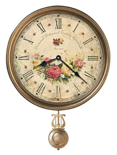 Howard Miller Dietrich Wall Clock 547-664 – Antique Brass Pendulum, Brass Finished Bezel, Quartz Movement, Automatically Adjust To Daylight Savings #TOP6