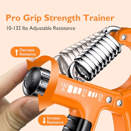 Image of FitBeast Grip Strengthener Forearm Strengthener, Adjustable Hand Grip Strengthener for Strength Training & Rehabilitation, 10-132 lbs Resistance, Ideal for Athletes and Physical Therapy (1 Piece)