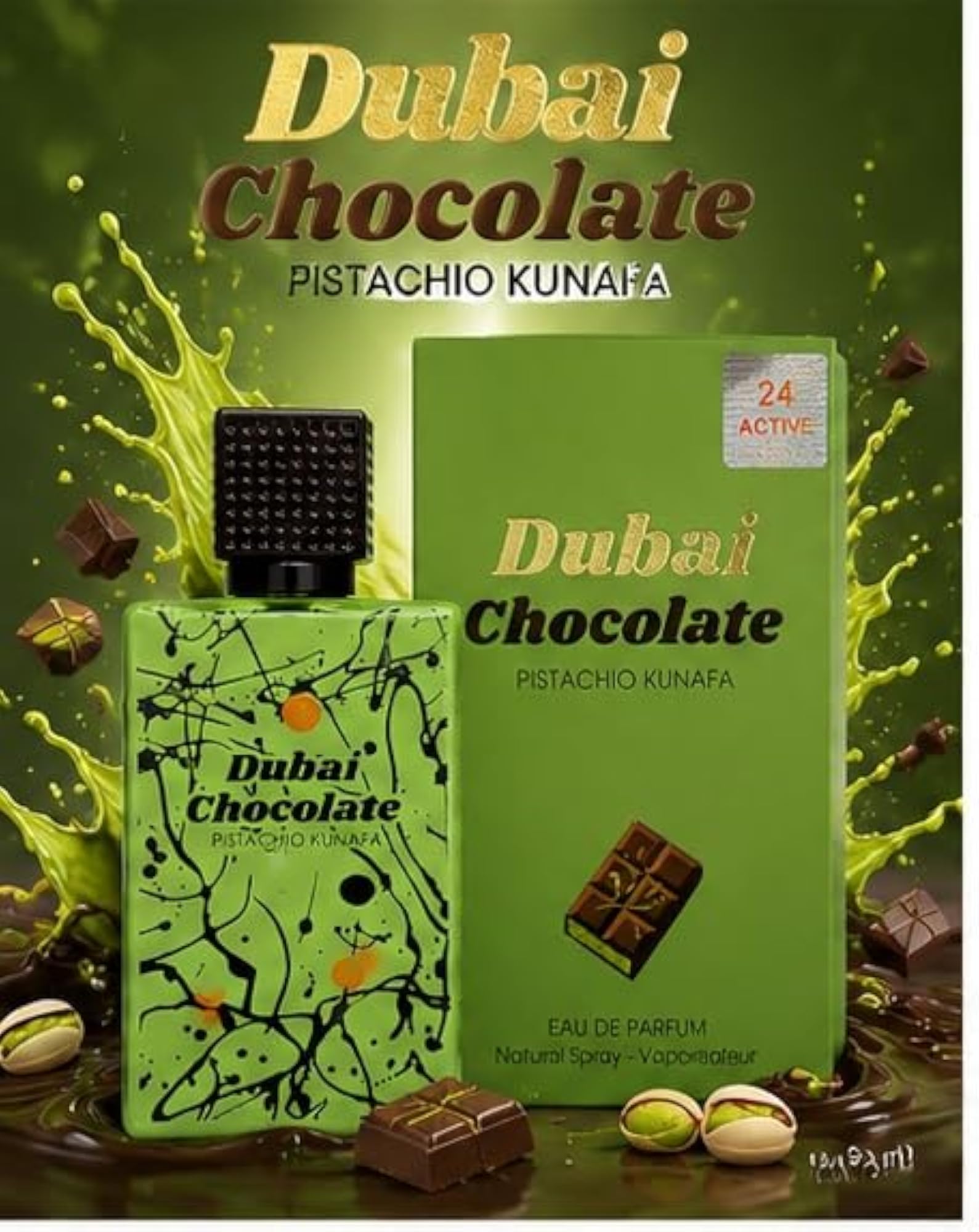 Dubai Chocolate Pistachio Kunafa Eau De Parfum, 100ml