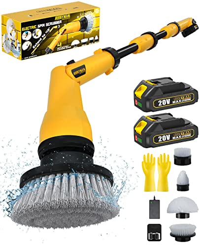 Electric Spin Scrubber, Cordless Electric Cleaning Brush With