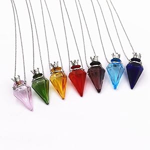 Amazon.co.jp: 絶妙なガラスオイルボトルファッションアロマペンダント