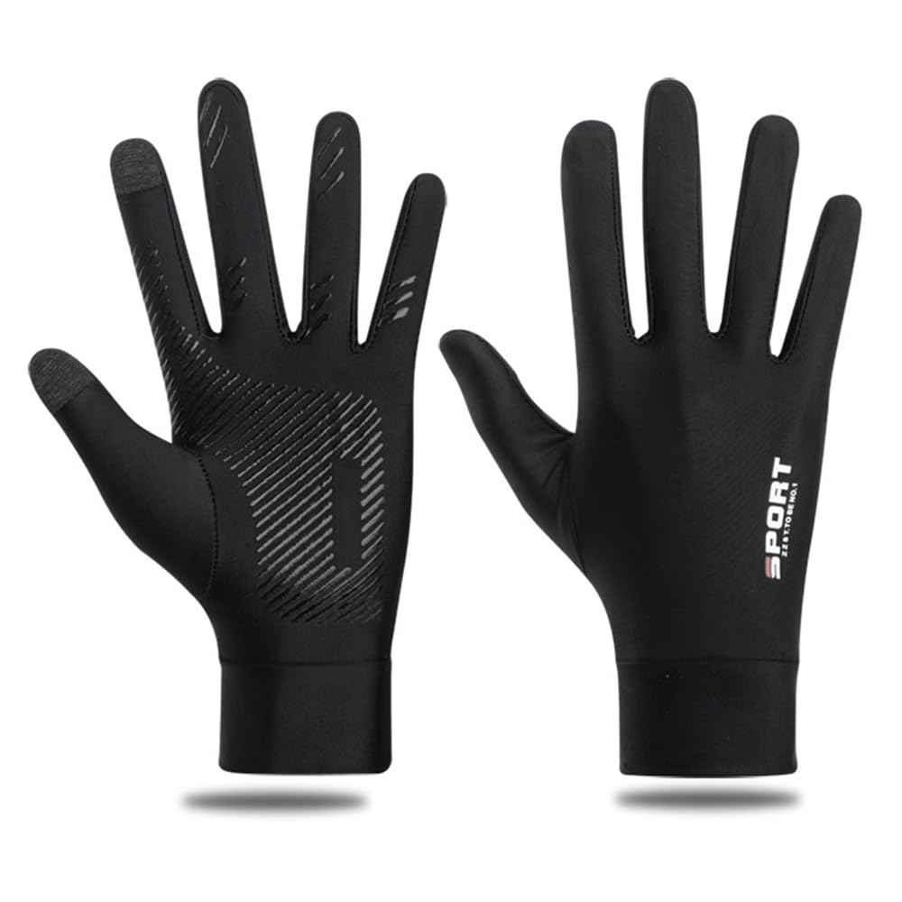 TFixol Guanti protettivi estivi in seta di ghiaccio, traspiranti, touchscreen, per uomini e donne, ideali per guida, ciclismo, equitazione, golf, allenamento
