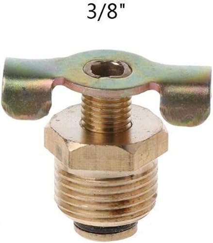 Miniatura 9 de 38 "válvula de drenaje de latón NPT compresor de aire tanque Petcock válvula de drenaje de agua 1.181x0.945 in