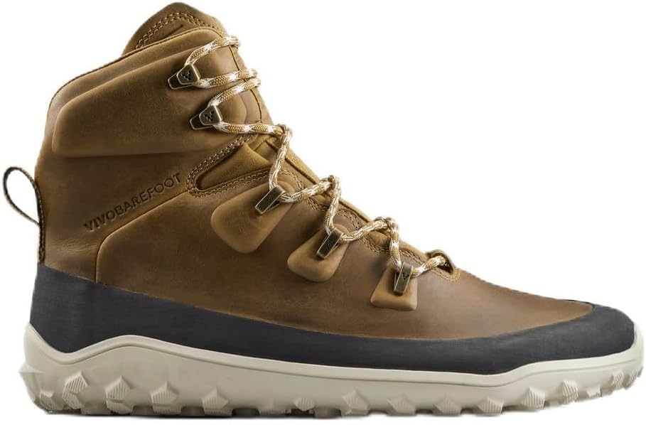 Vivobarefoot Tracker Leather at Mens Barefoot Hiking Boots | Waterproof, Lightweight & Puncture Resistant | All Weather & Terrains | Wide Fit Grounding Shoes