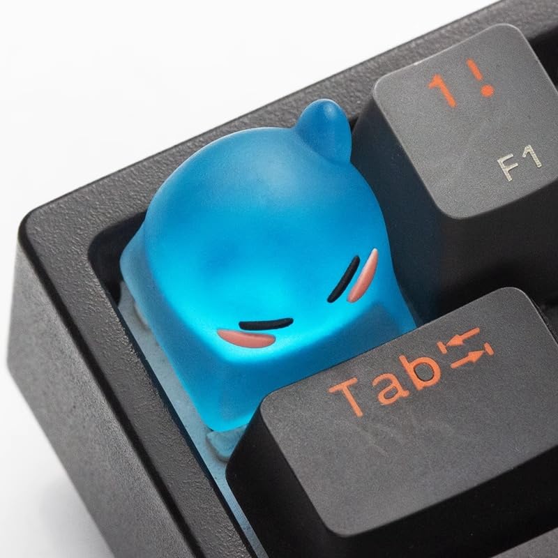 Artisan Keycaps - Cute Anime Keycaps Slime keycaps Resin Handmade ESC Blue Slime for Mechanical Keyboard