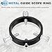 PATIKIL 60mm Diameter Adjustable Guiding Scope Rings, 2pcs Metal Guide Scope Rings for Telescope Guide Tube, Black