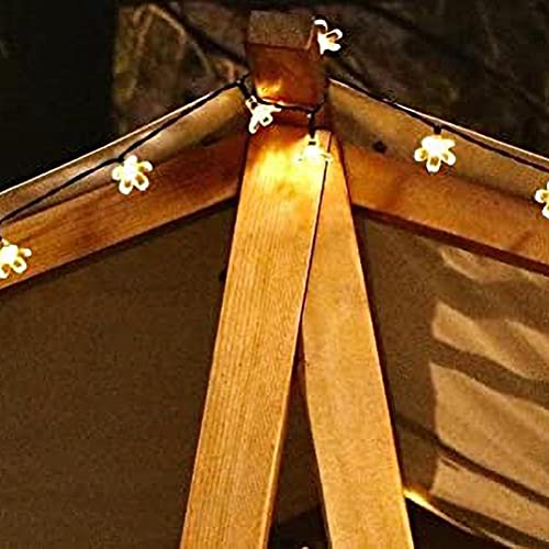 Viznte Cordão de luzes de flores solares, luzes solares de fadas à prova d'água de 7 metros 50 luze