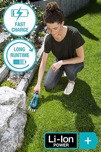 Foto von Gardena Set Akku-Gras- und Strauchschere ComfortCut Li: Grasschere mit Komfortgriff für präzisen, komfortablen Rasenkanten- und Formschnitt (9857-20)