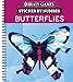 Brain Games - Sticker by Number: Butterflies - 2 Books in 1 (42 Images to Sticker)