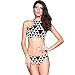 Cfanny Women's Full Coverage Sexy Costa Maya High Neck Bikini