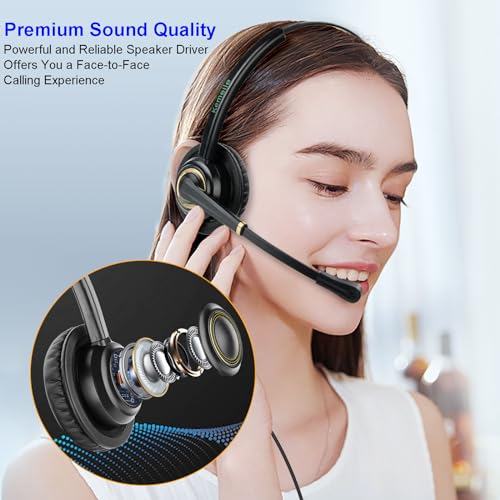 Casque téléphonique RJ9 micro antibruit pour open space et poste Cisco - 2