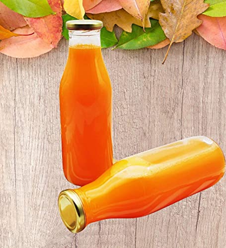 Image of India. Milk; Water and Juice Glass Bottle with Air Tight Cap (Transparent; 500 ml) set of (4)