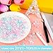 ASTARON 50g Mix Flatback Rhinestones Half Pearls for Crafts Mixed Size 3mm-10mm Flat Back Rhinestones for Crafts Flatback Pearls for Decorating Tumblers Mugs Nail Art Shoes (Pink Blue Series)