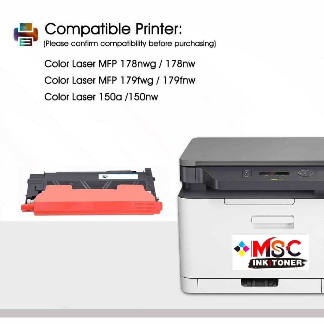 Toner Compatibile HP W2070A / 117A Nero Per Stampanti Color Laser 150a, 150nw, 178nw, 179fnw