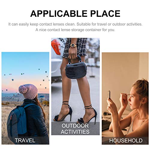 EXCEART Caixa de Lentes de Contato Portátil Estojo de Armazenamento de Lentes de Contato Estojo Auto