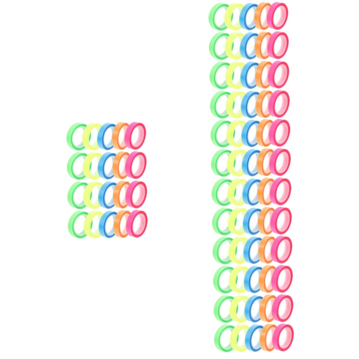 Tofficu 80rollos Cinta Adhesiva Transparente De De Marcadores De Página Cinta Fluorescente Para Anotaciones y Estudio