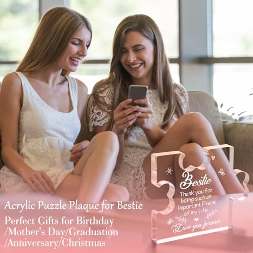 Image of Heart shaped plaque gift (Bestie)