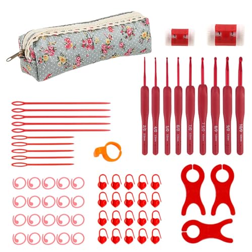 Agujas de ganchillo ergonómicas HINAYOSAN para tejer sin dolor de manos 2