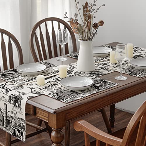 Artoid Mode Tractor Milk Farm Placemats Set Of 4, 12X18 Inch Seasonal Autumn Cow House Fall Table Mats For Party Kitchen Dining Decoration #TOP3