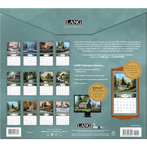 Langcountrychurches2025wallcalendar25991001904  Urban Country Home Decor Lang country churches 2025 wall calendar 25991001904  urban country home decor