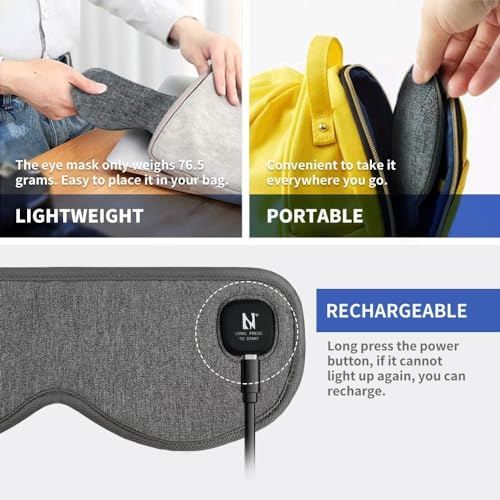 Aroma Season Máscara de olho aquecida sem fio, compressa quente para olhos secos, estilo. Blefarite,