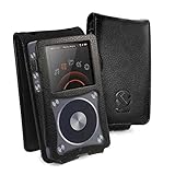 Tuff-luv Faux Leather Case Cover for FiiO X5 2nd Gen - MP3 (Inc. Screen Protector) - Black