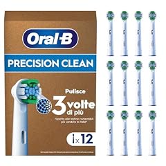 Oral-B Testine Di Ricambio per Spazzolino Elettrico Oral B, 12 Testine Pro Precision Clean, Per Una Pulizia Denti Efficace, Confezione Adatta Alla Buca Delle Lettere