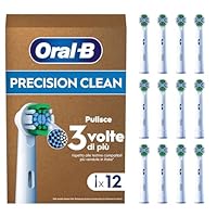 Oral-B Testine Di Ricambio per Spazzolino Elettrico Oral B, 12 Testine Pro Precision Clean, Per Una...