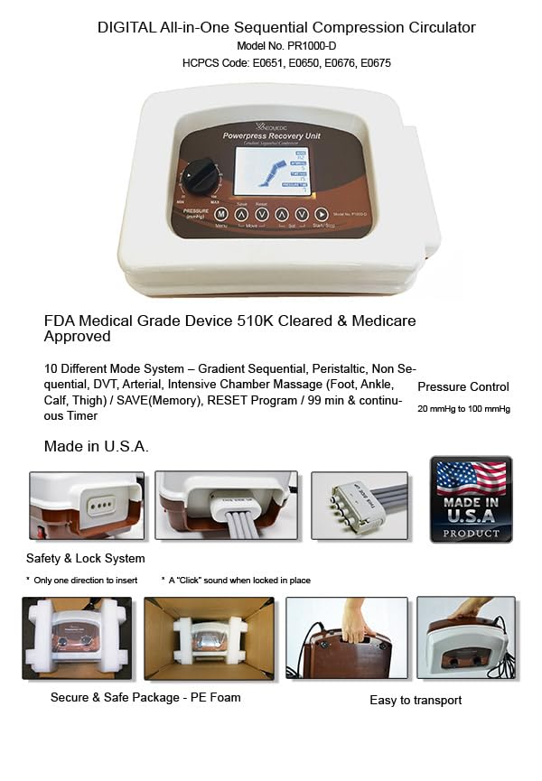 Sistema de masaje de compresión Digital All in One para piernas con prenda completa (Grande) miniatura 7