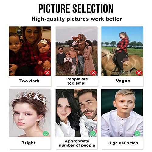 Gudina Personalised Diamond Painting, Diamond Art Custom Private Photo Full Drill 5D Painting Kits for Adults, DIY Gifts for Home Wall Decor, Round, 30x30cm - Image 2